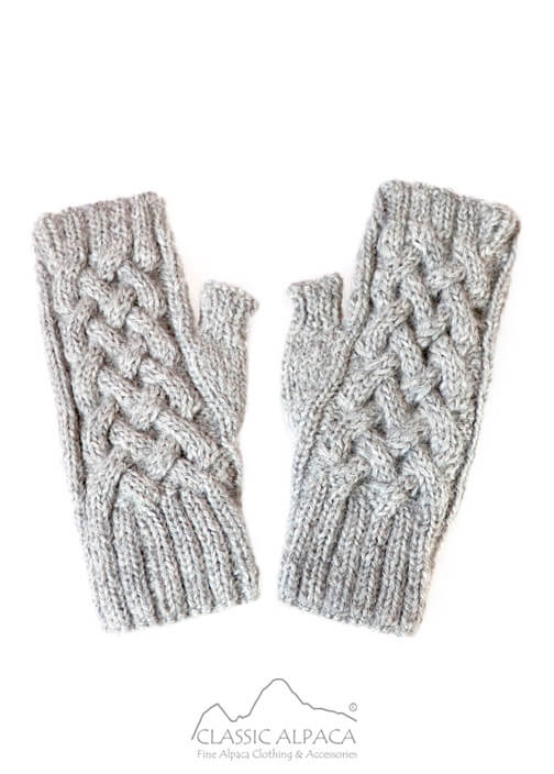 Shadow Cable Alpaca Fingerless Gloves Shadow Cable Alpaca Fingerless Gloves