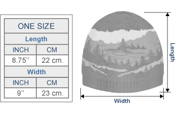 Evergreen Baby Alpaca Hat Size chart