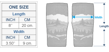 Evergreen Baby Alpaca Fingerless Gloves Size chart
