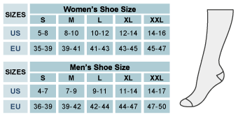 Alpaca Heavy Boot Unisex Socks Size chart