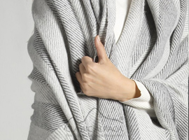 Woven & Brushed Herringbone Alpaca Throw