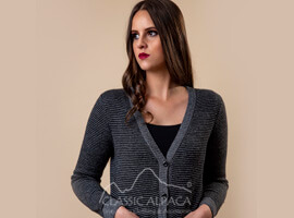 Rustic Stripes Alpaca Cardigan