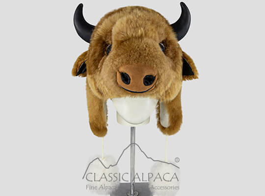PREMIUM Baby Alpaca Fur - Buffalo Hat With Ear Flaps