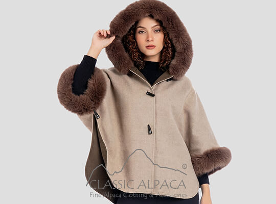 Isabella Reversible Hooded Cape With Convertible Sleeves