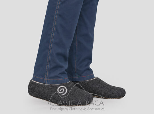 Men's Alpaca Felt Slippers