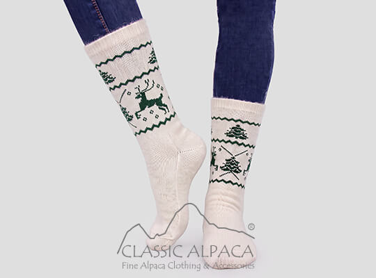 Premium Alpine Reindeer Alpaca Socks