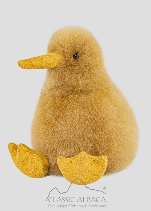 Alpaca Teddies: Baby Alpaca Fur - Kiwi Bird 7 Inches