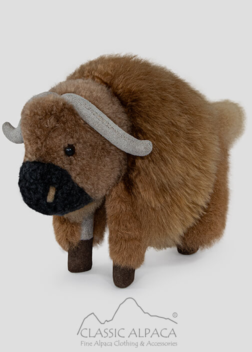 Baby Alpaca Fur - Buffalo Ornament 8 inches