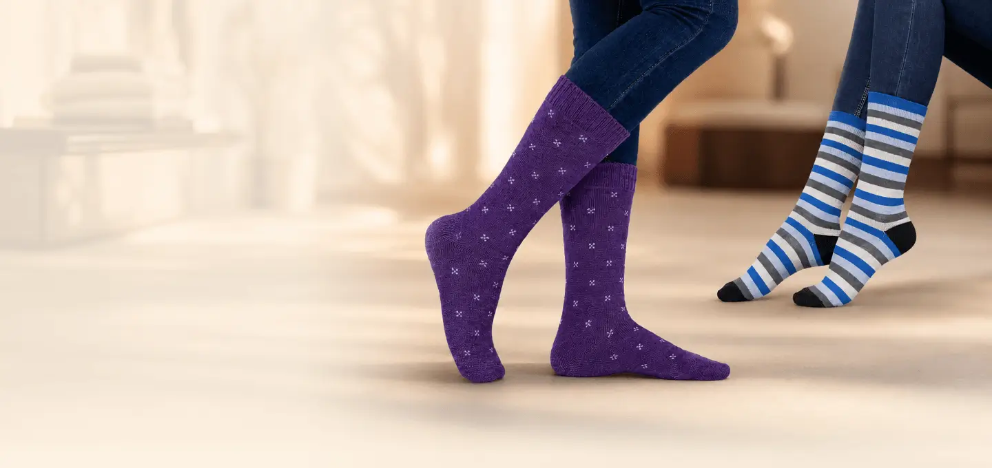 Premium Alpaca Dot Dress Crew Socks