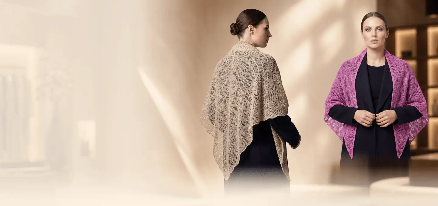 Triangular Imperial Royal Alpaca Lace Shawl