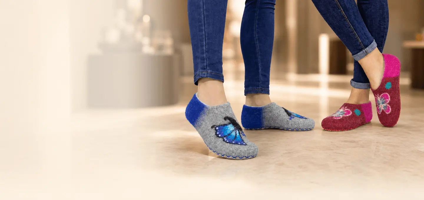 Women's Alpaca Felt Slippers