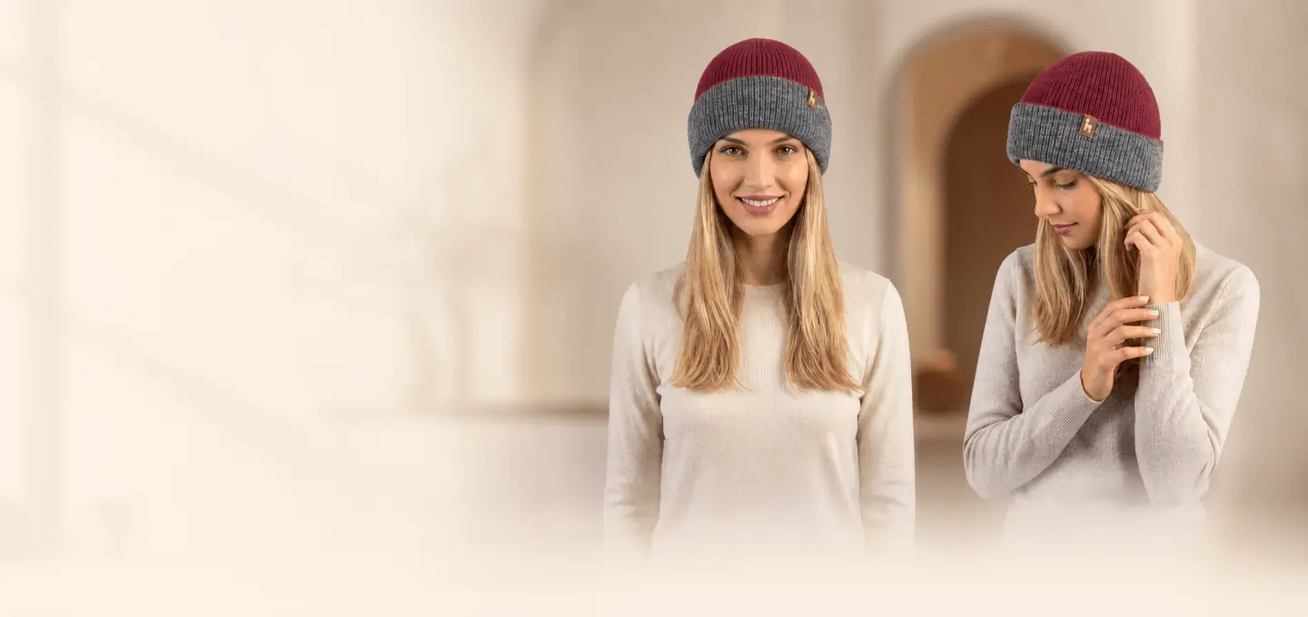 Unisex Reversible knit English Alpaca Hat