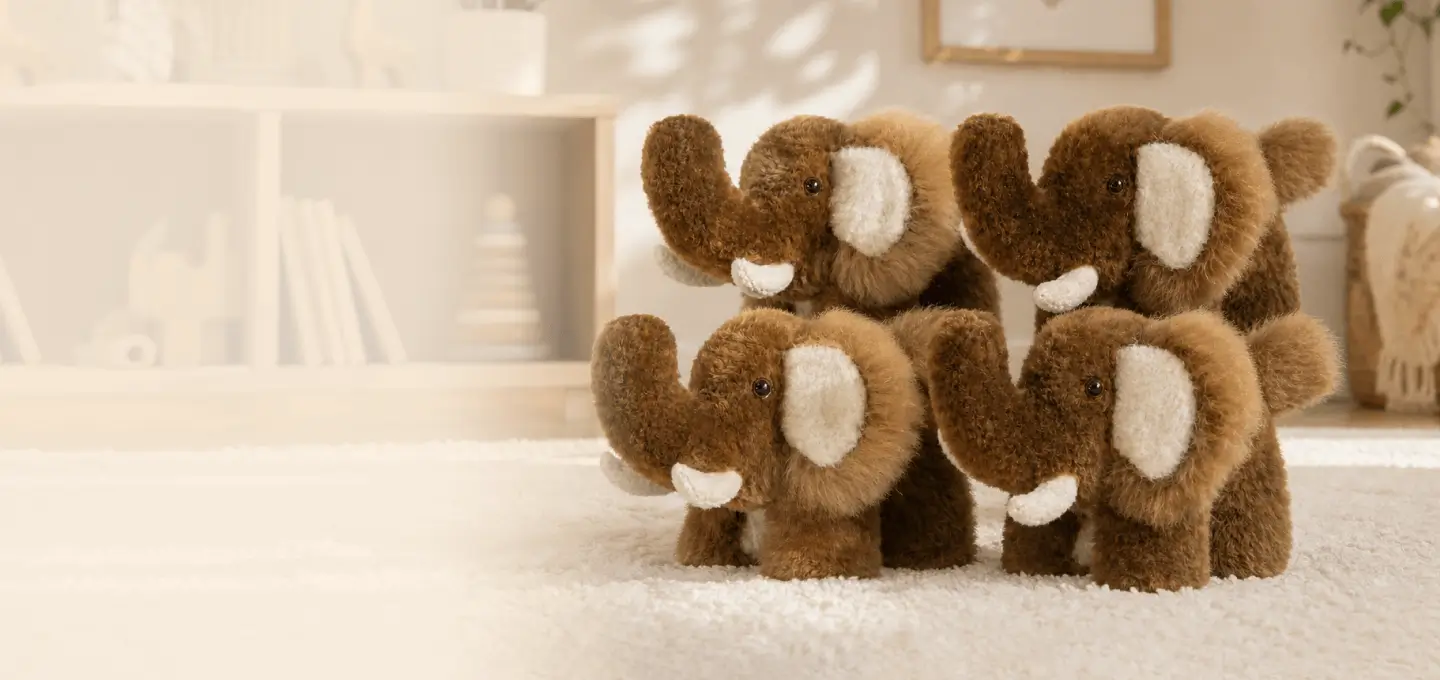 Baby Alpaca Fur- Mammoth Ornament 8 inches