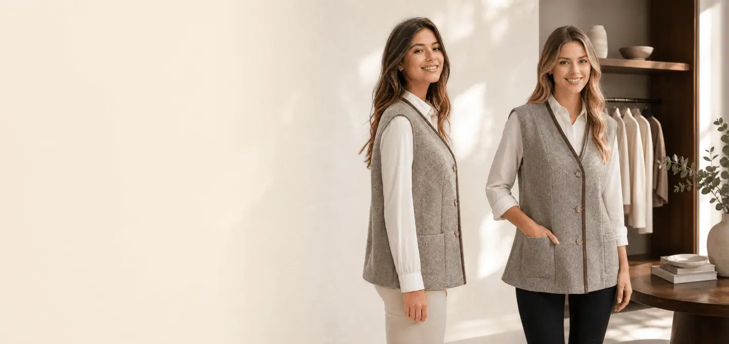 Royal Baby Alpaca Vest & Lambskin Leather