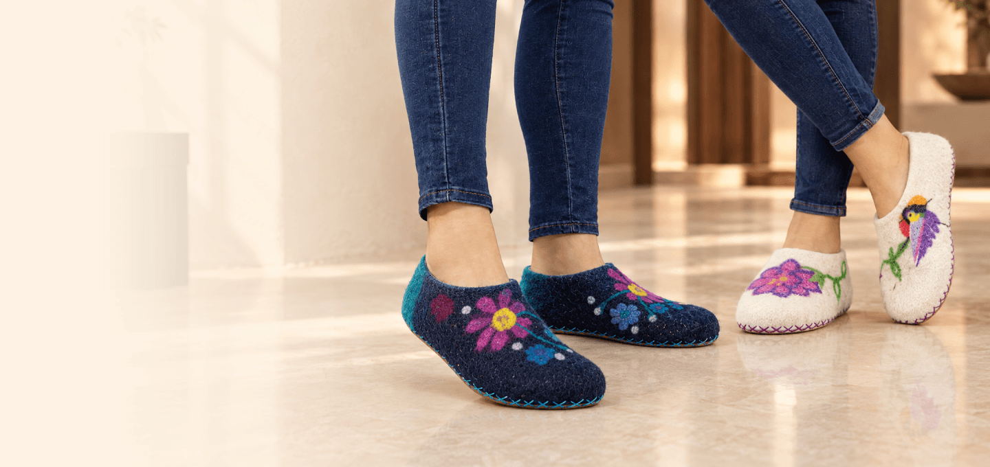 Women's Alpaca Felt Slippers