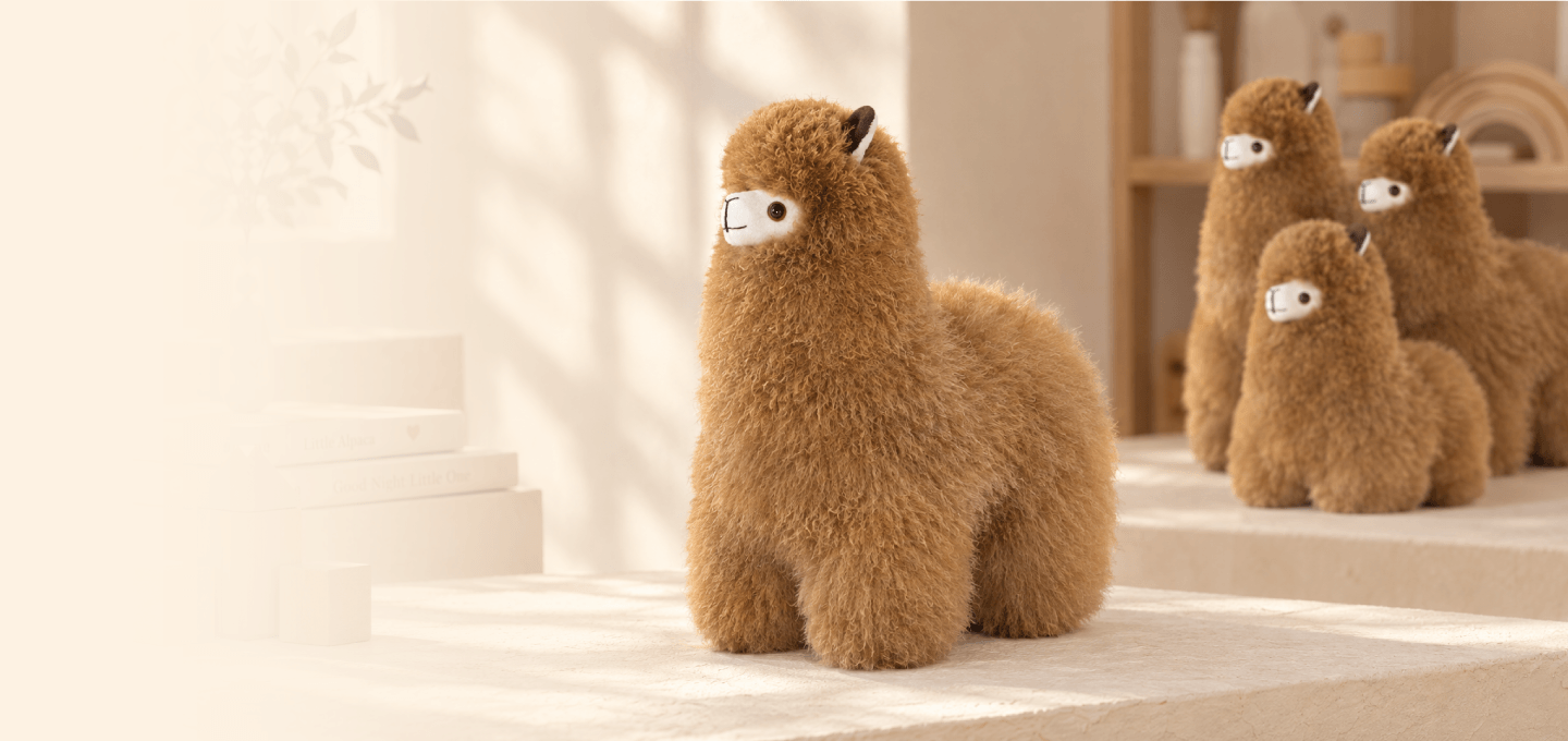 Baby Alpaca Fur-Standing Alpaca 13 inches