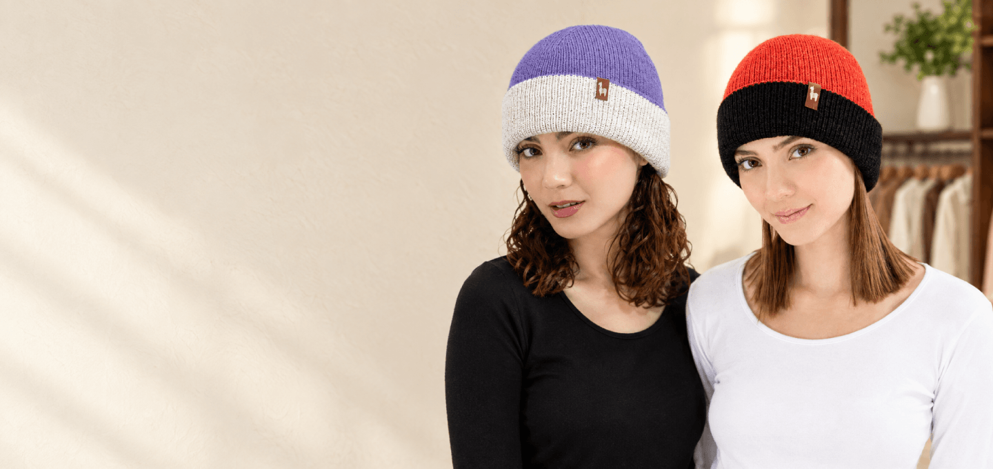 Unisex Reversible knit English Alpaca Hat