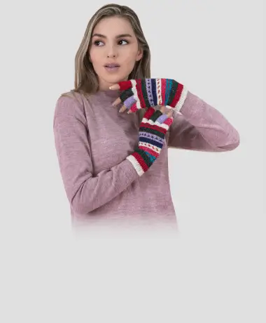 Cusco Alpaca Half Finger Gloves