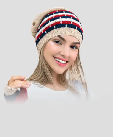 Justin Striped Alpaca Hat