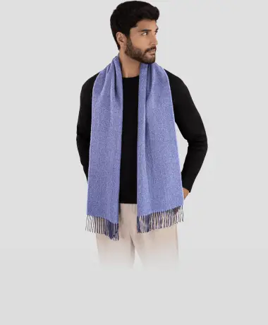 Woven & Brushed Herringbone Baby Alpaca Scarf