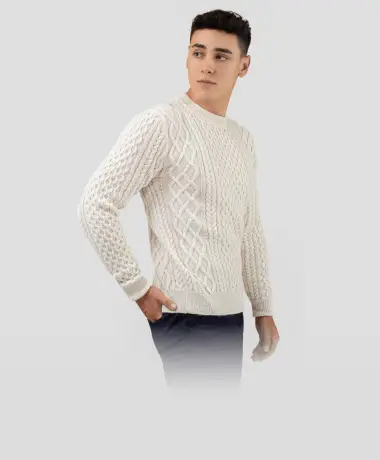 Men's Alpaca Crewneck Pullover Sweater