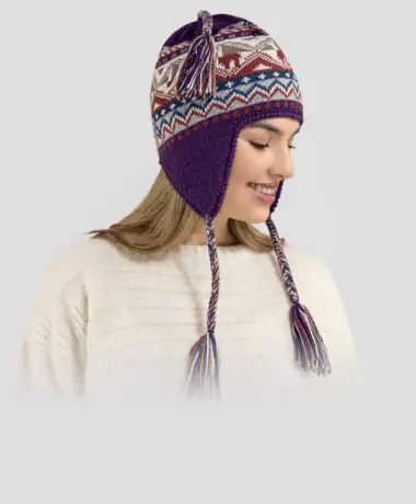 Machupicchu Alpaca Hat with Ear Flaps - Fleece Lining