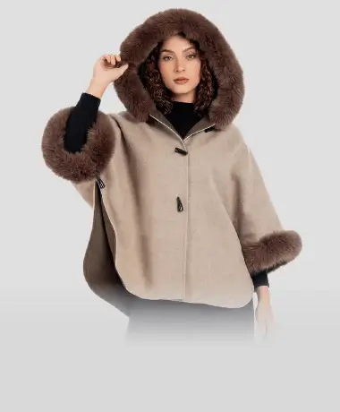 Isabella Reversible Hooded Cape With Convertible Sleeves