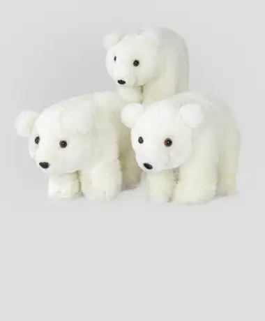 Baby Alpaca Fur - Polar Bear Ornament 6 Inches