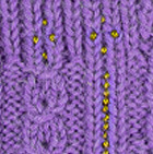 Violet Alpaca Cable Fantasy Fingerless Gloves
